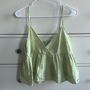 Lizard Thicket Linen peplum top